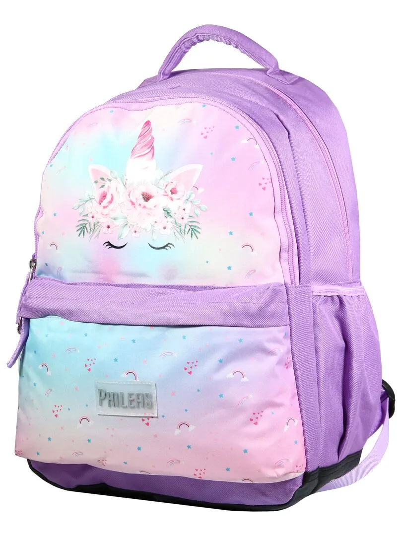 BAGTROTTER Sac à dos 2 compartiments Phileas Violet Licorne - Violet