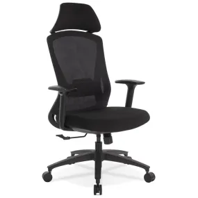 Fauteuil de bureau ergonomique 'pelikan' en tissu noir