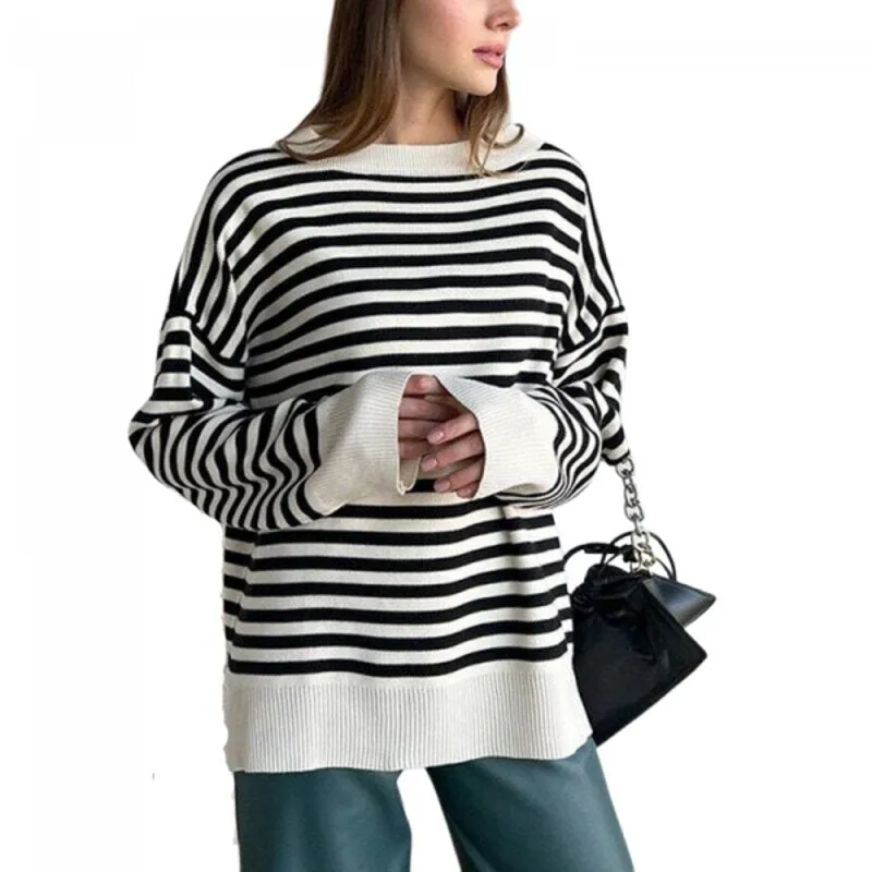 Pull Année 70 Fin Noir Vintage Femme
