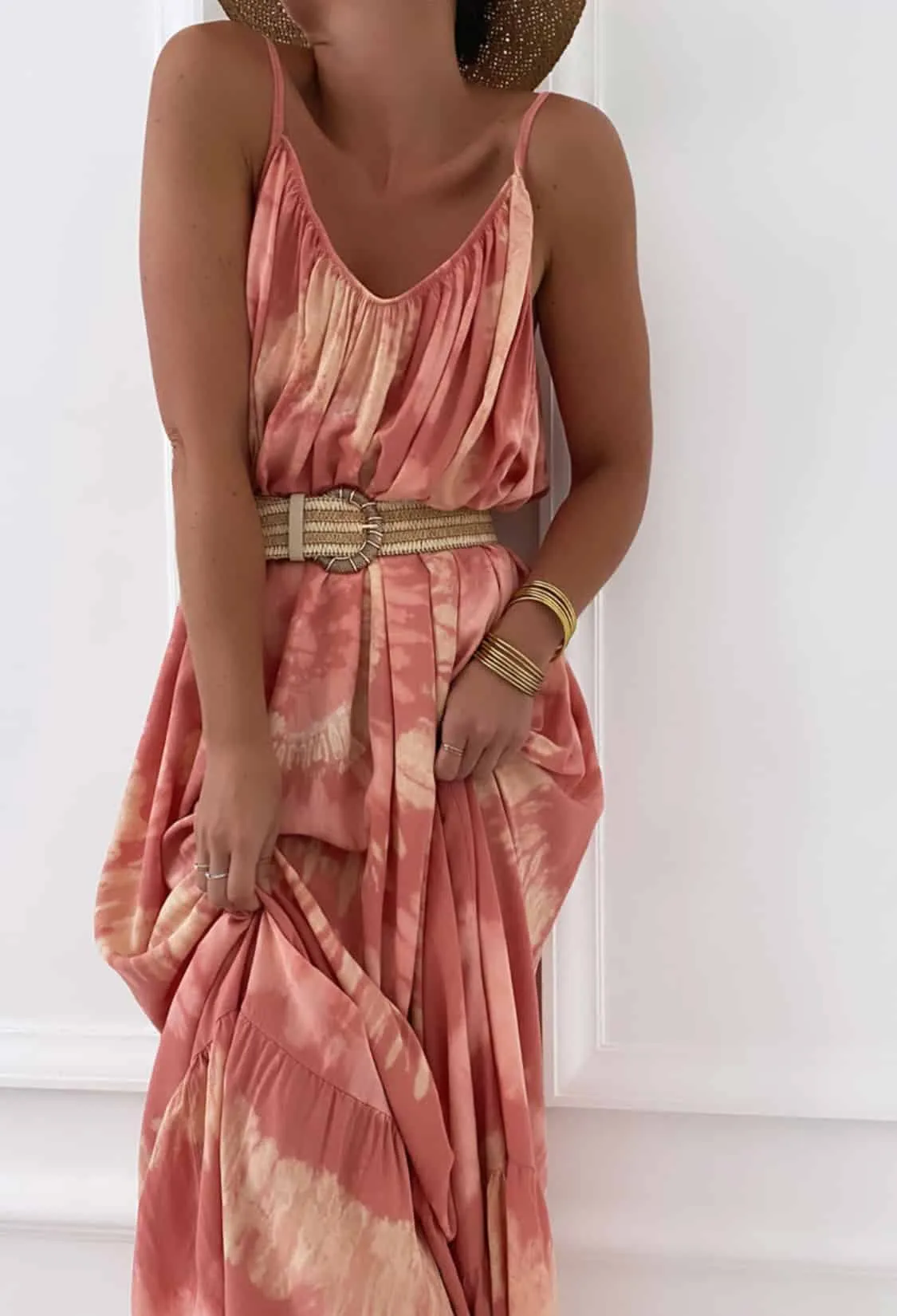 Robe tie and dye blush pastel